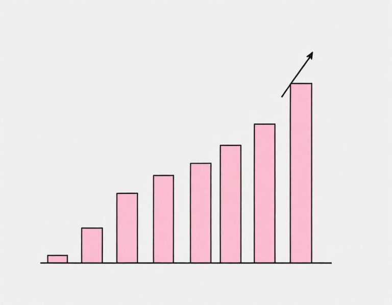 Increased Growth Chart with lines going up